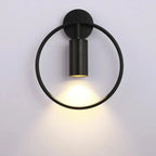 Wall Lamp | Adjustable Directional Shade & Space-Saving | Black & Gold Finish
