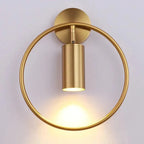 Wall Lamp | Adjustable Directional Shade & Space-Saving | Black & Gold Finish
