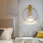 Wall Lamp | Adjustable Directional Shade & Space-Saving | Black & Gold Finish