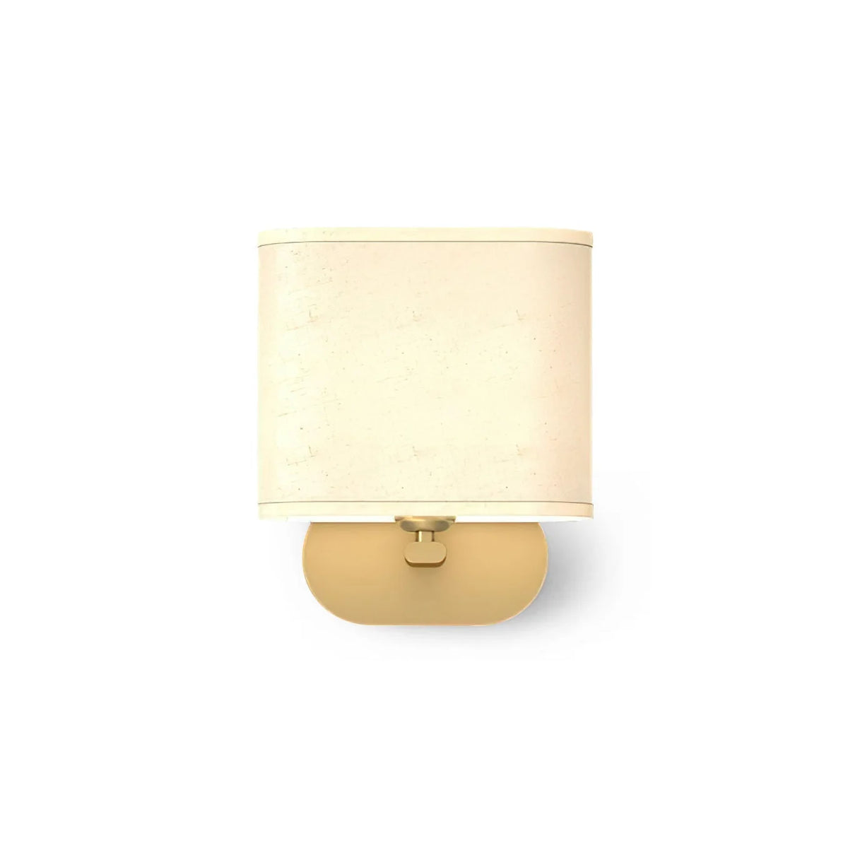 Wall Lamp | Brass Body & Linen Shade | Damp-Rated, Two Sizes