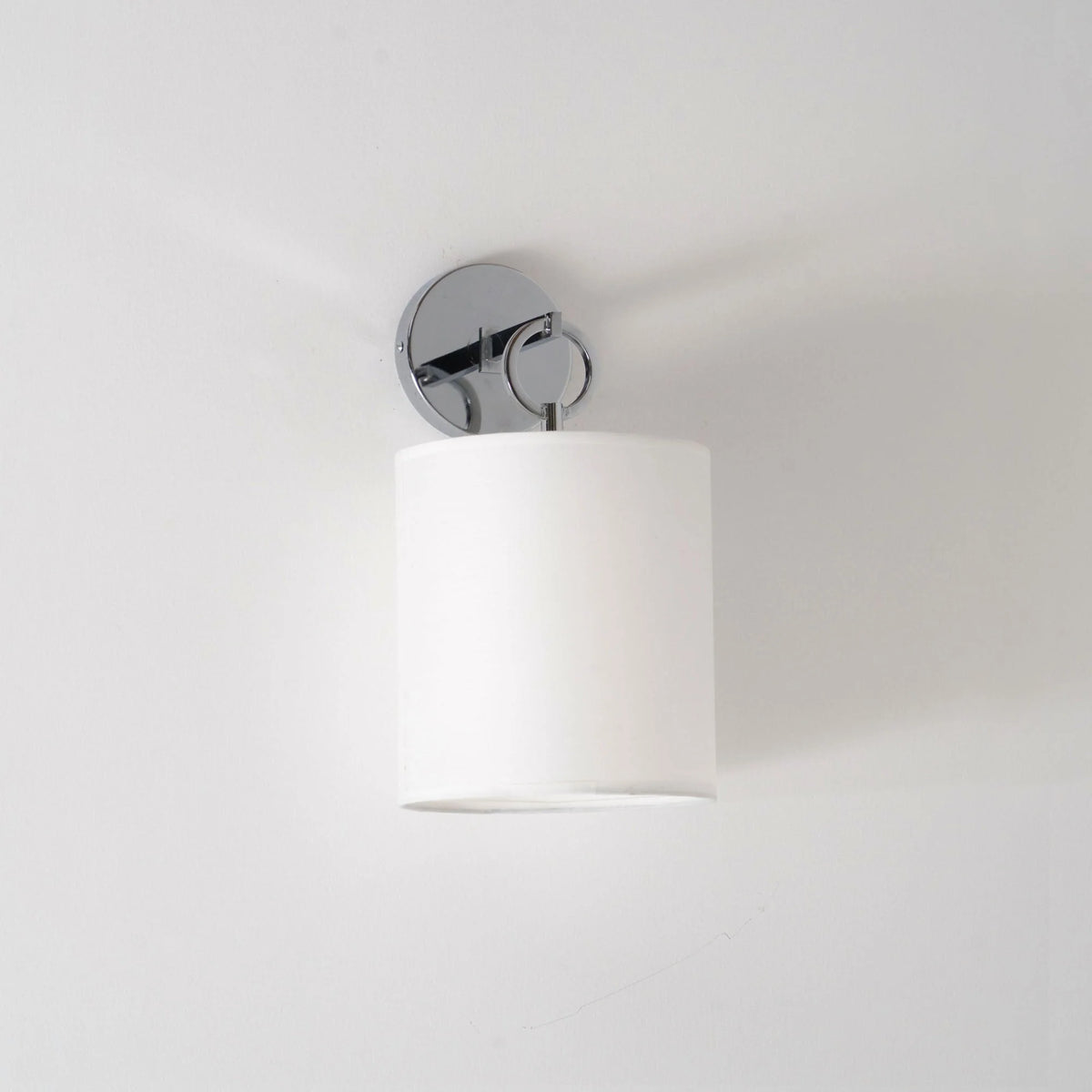 Wall Lamp | Brass Body, Ring Frame & Fabric Shade