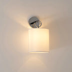 Wall Lamp | Brass Body, Ring Frame & Fabric Shade