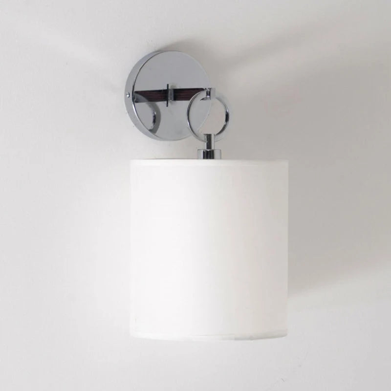 Wall Lamp | Brass Body, Ring Frame & Fabric Shade