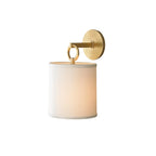 Wall Lamp | Brass Body, Ring Frame & Fabric Shade