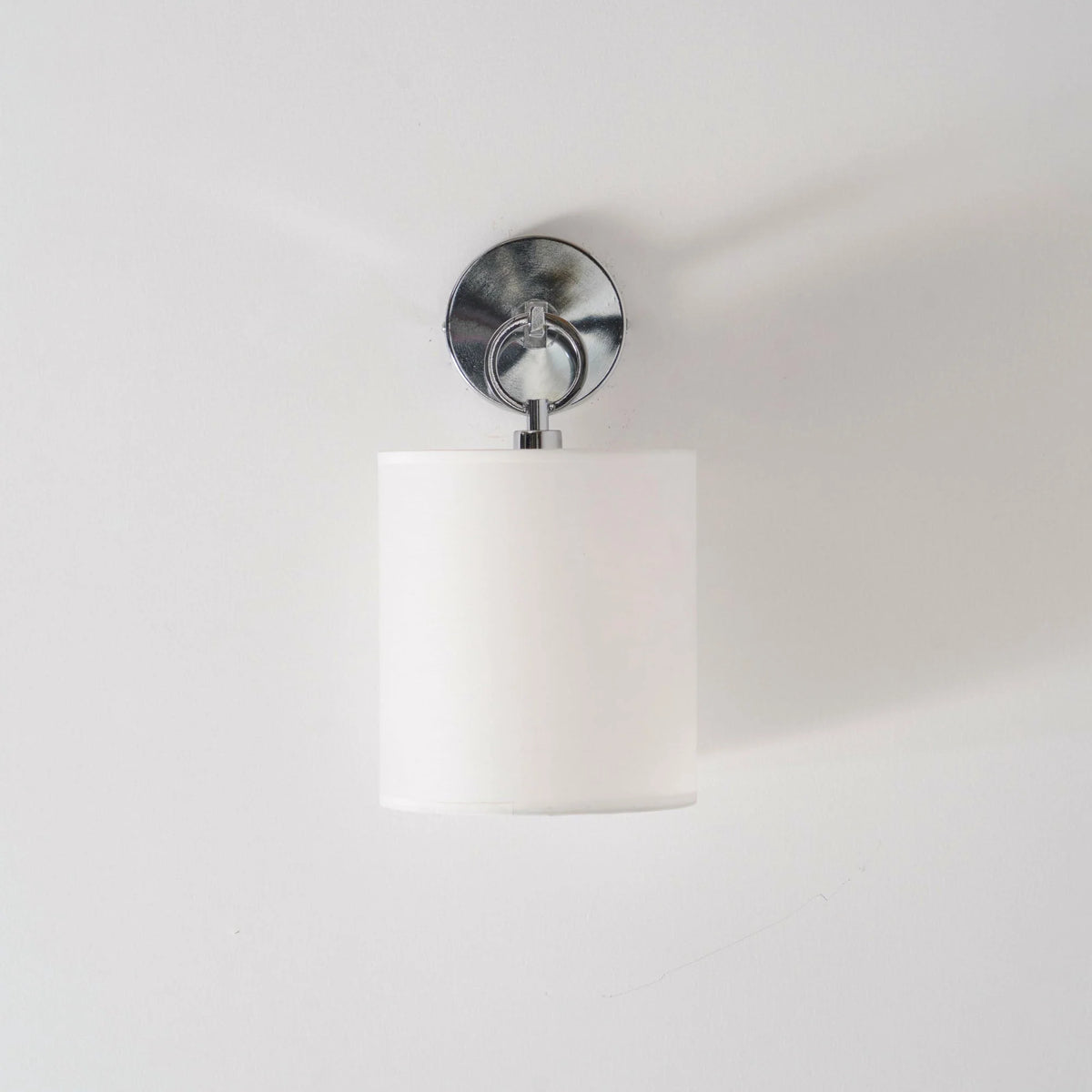 Wall Lamp | Brass Body, Ring Frame & Fabric Shade