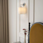 Wall Lamp | Brass Body, Ring Frame & Fabric Shade
