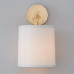 Wall Lamp | Brass Body, Ring Frame & Fabric Shade