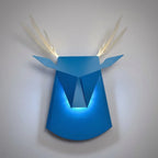 Wall Lamp | Deer Silhouette & Soft LED | 38 x 35 cm