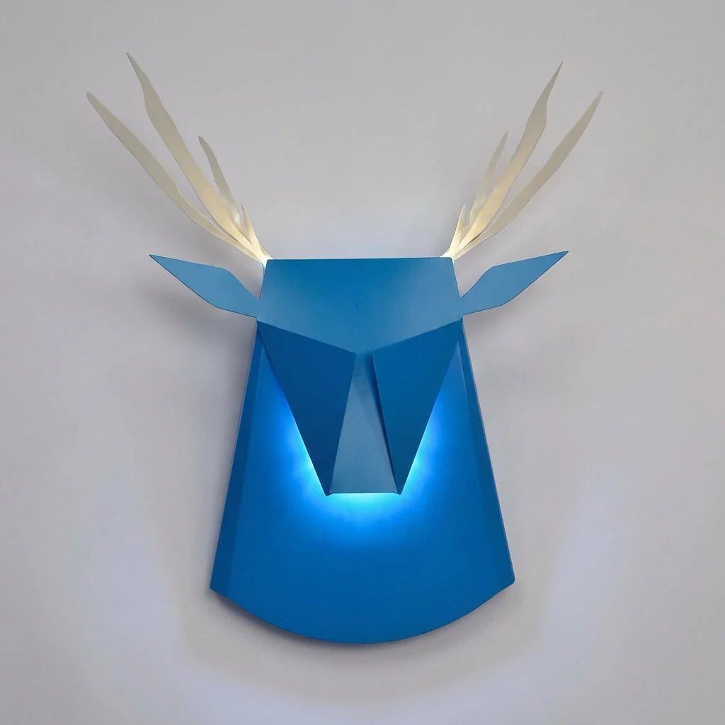 Wall Lamp | Deer Silhouette & Soft LED | 38 x 35 cm
