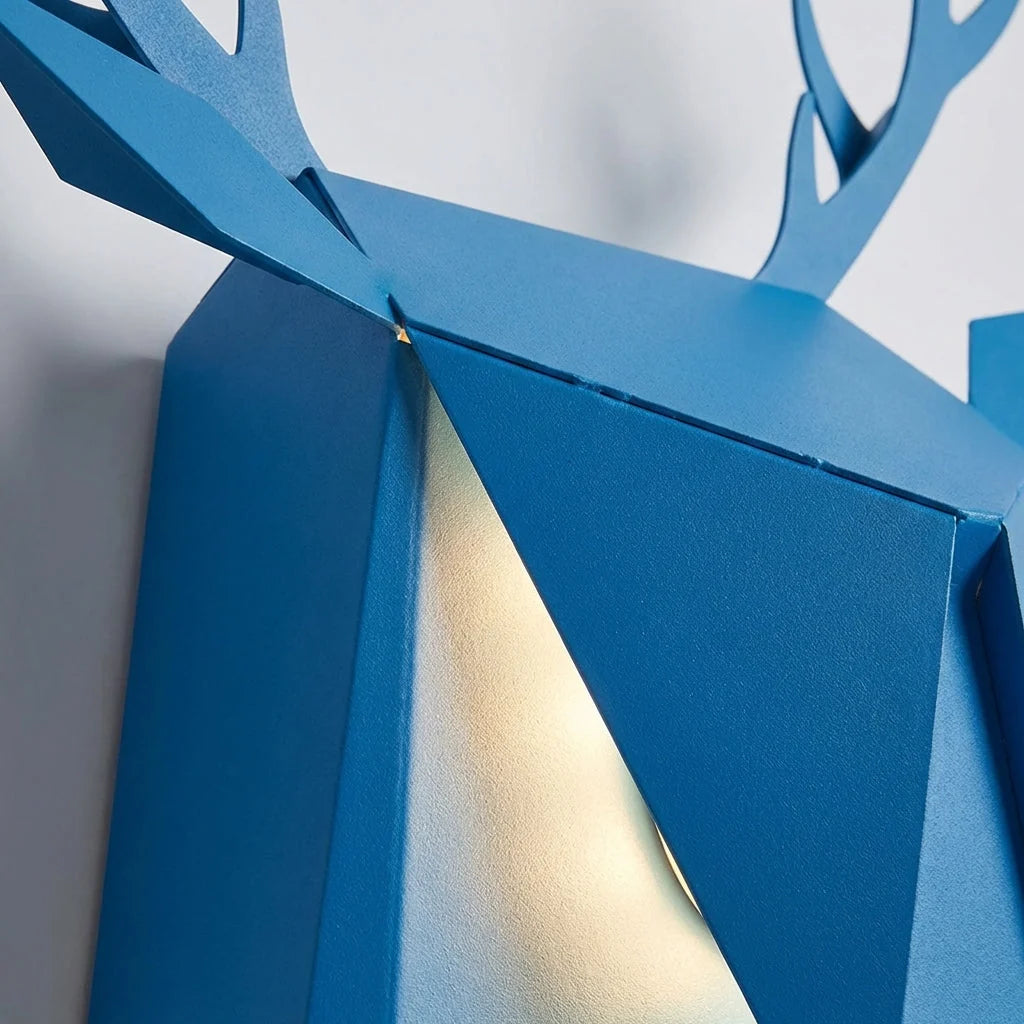 Wall Lamp | Deer Silhouette & Soft LED | 38 x 35 cm