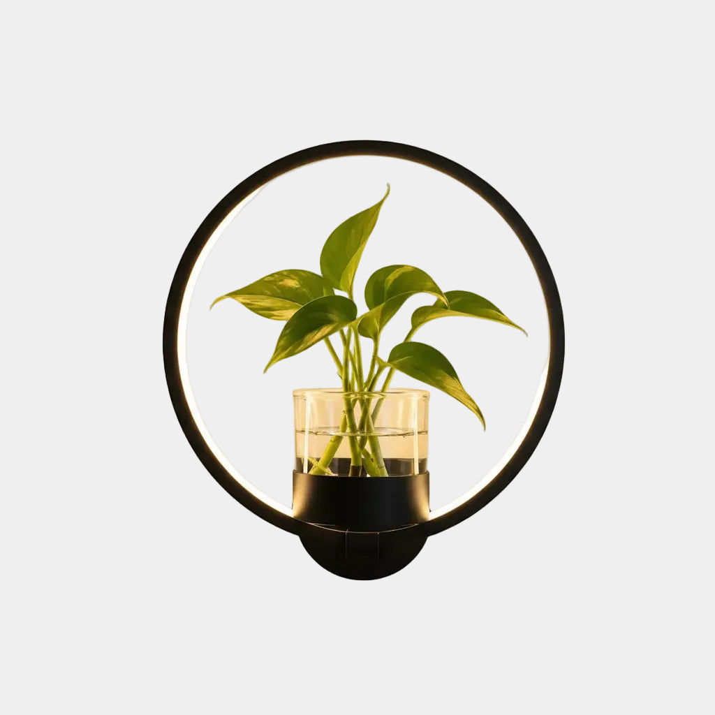 Wall Lamp | Glass Vase & Warm LED