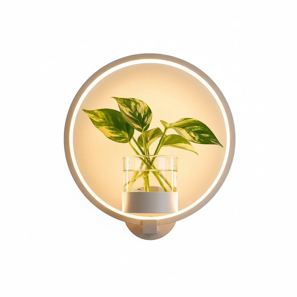 Wall Lamp | Glass Vase & Warm LED