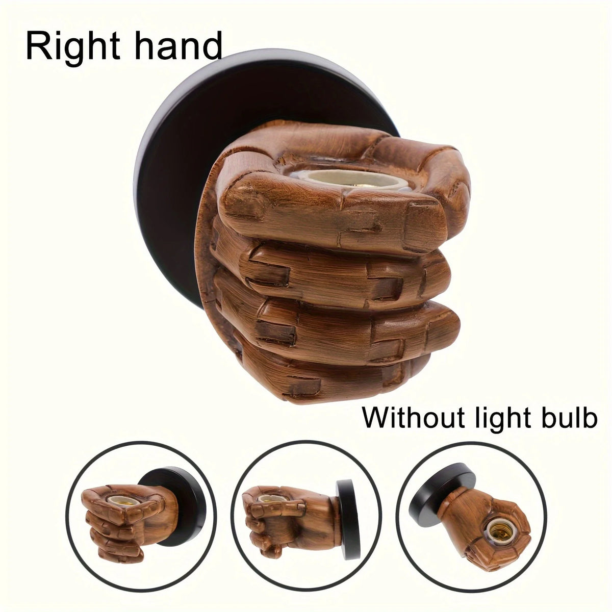 Wall Lamp | Hand-Shaped Resin Sculpture | Left or Right Version