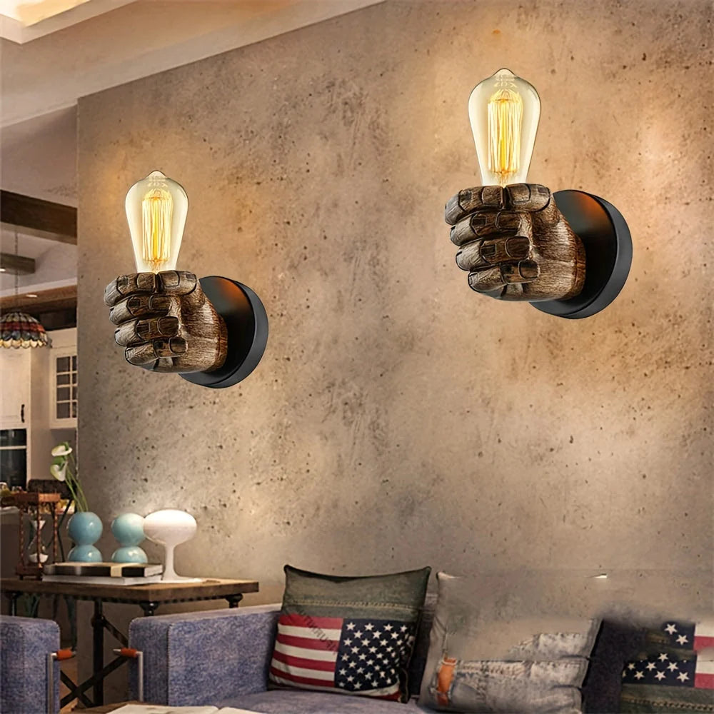 Wall Lamp | Hand-Shaped Sculptural Resin Construction & E26 Socket | Left Or Right Hand
