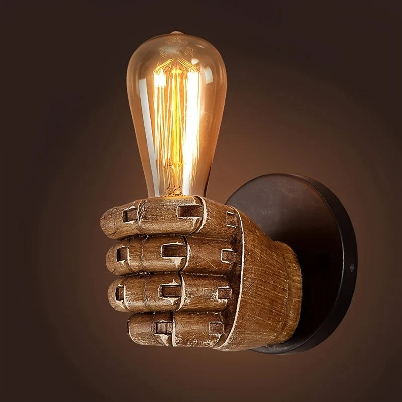 Wall Lamp | Hand-Shaped Sculptural Resin Construction & E26 Socket | Left Or Right Hand