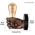 Wall Lamp | Hand-Shaped Sculptural Resin Construction & E26 Socket | Left Or Right Hand