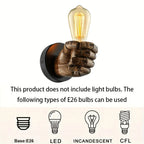 Wall Lamp | Hand-Shaped Sculptural Resin Construction & E26 Socket | Left Or Right Hand