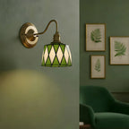 Wall Lamp | Handcrafted Stained Glass & Copper Frame | E26/E27 Fitting Included