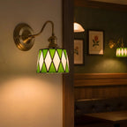 Wall Lamp | Handcrafted Stained Glass & Copper Frame | E26/E27 Fitting Included