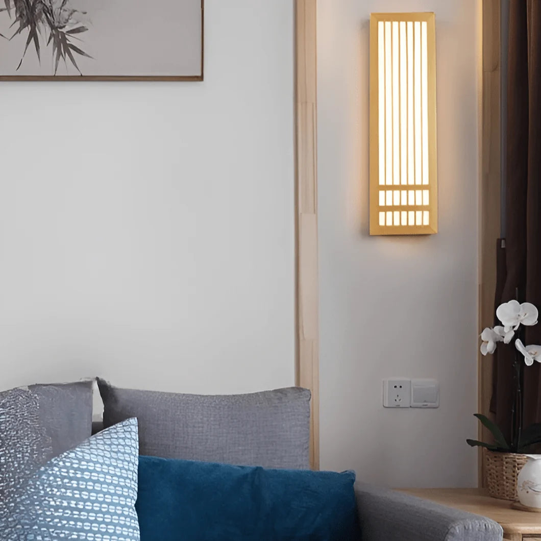 Wall Lamp | Japandi Wood & Acrylic Warm Light