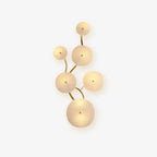 Wall Lamp | Lotus Ceramic Petals & Gold Metal