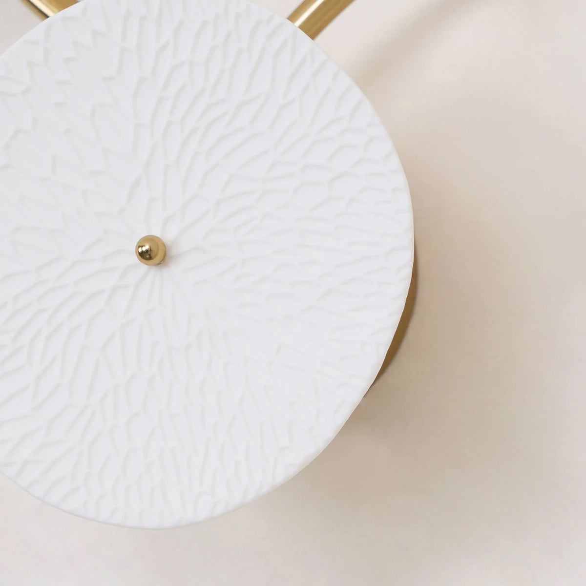 Wall Lamp | Lotus Ceramic Petals & Gold Metal