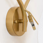 Wall Lamp | Lotus Ceramic Petals & Gold Metal
