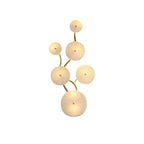 Wall Lamp | Lotus Ceramic Petals & Gold Metal
