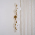 Wall Lamp | Lotus Ceramic Petals & Gold Metal