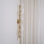 Wall Lamp | Lotus Ceramic Petals & Gold Metal