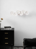 Wall Lamp | Lotus Ceramic Petals & Gold Metal