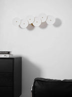 Wall Lamp | Lotus Ceramic Petals & Gold Metal