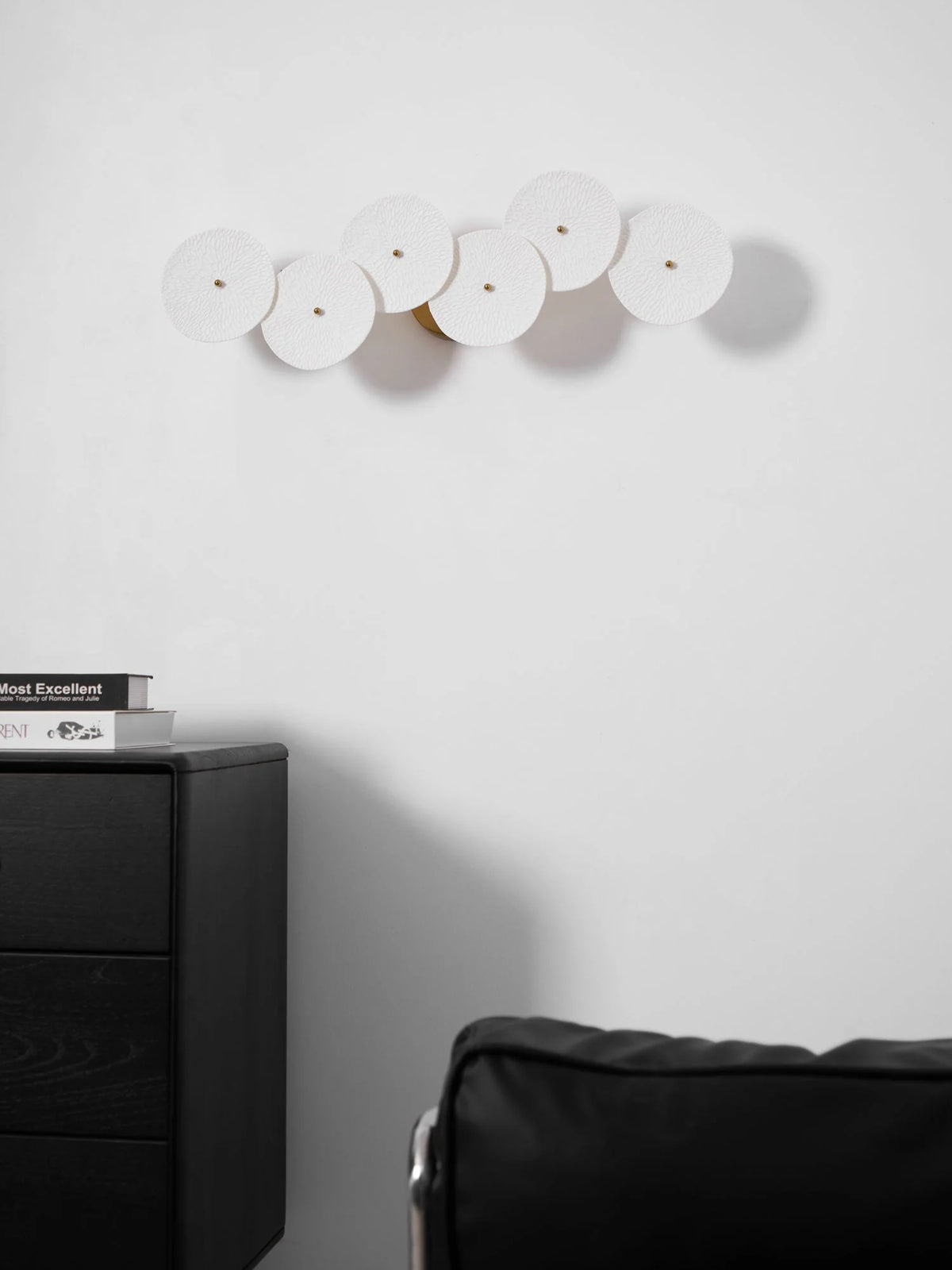 Wall Lamp | Lotus Ceramic Petals & Gold Metal