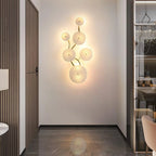Wall Lamp | Lotus Ceramic Petals & Gold Metal