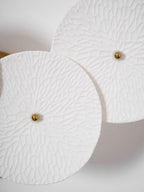 Wall Lamp | Lotus Ceramic Petals & Gold Metal