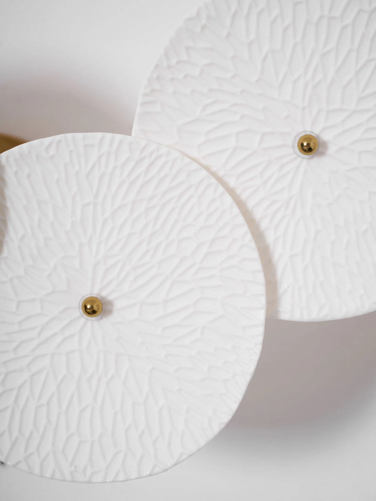 Wall Lamp | Lotus Ceramic Petals & Gold Metal