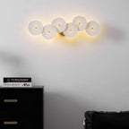 Wall Lamp | Lotus Ceramic Petals & Gold Metal
