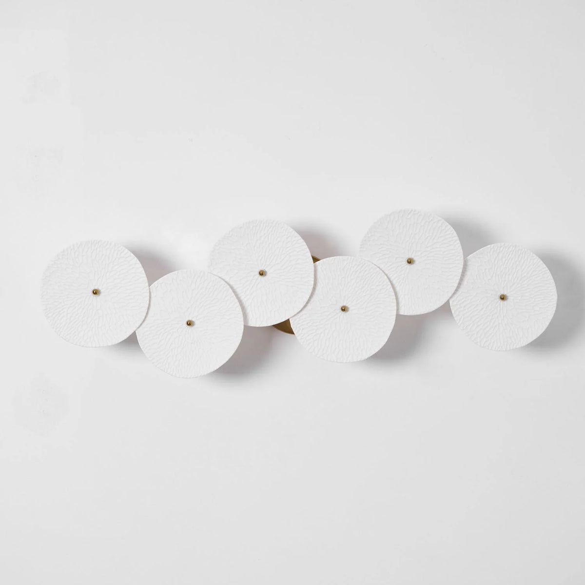 Wall Lamp | Lotus Ceramic Petals & Gold Metal