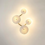 Wall Lamp | Lotus Ceramic Petals & Gold Metal