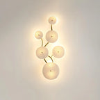 Wall Lamp | Lotus Ceramic Petals & Gold Metal
