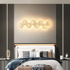 Wall Lamp | Lotus Ceramic Petals & Gold Metal