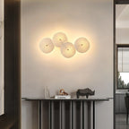 Wall Lamp | Lotus Ceramic Petals & Gold Metal