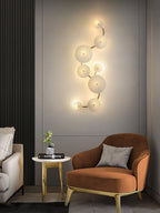 Wall Lamp | Lotus Ceramic Petals & Gold Metal