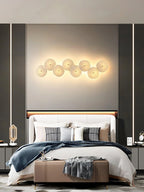 Wall Lamp | Lotus Ceramic Petals & Gold Metal