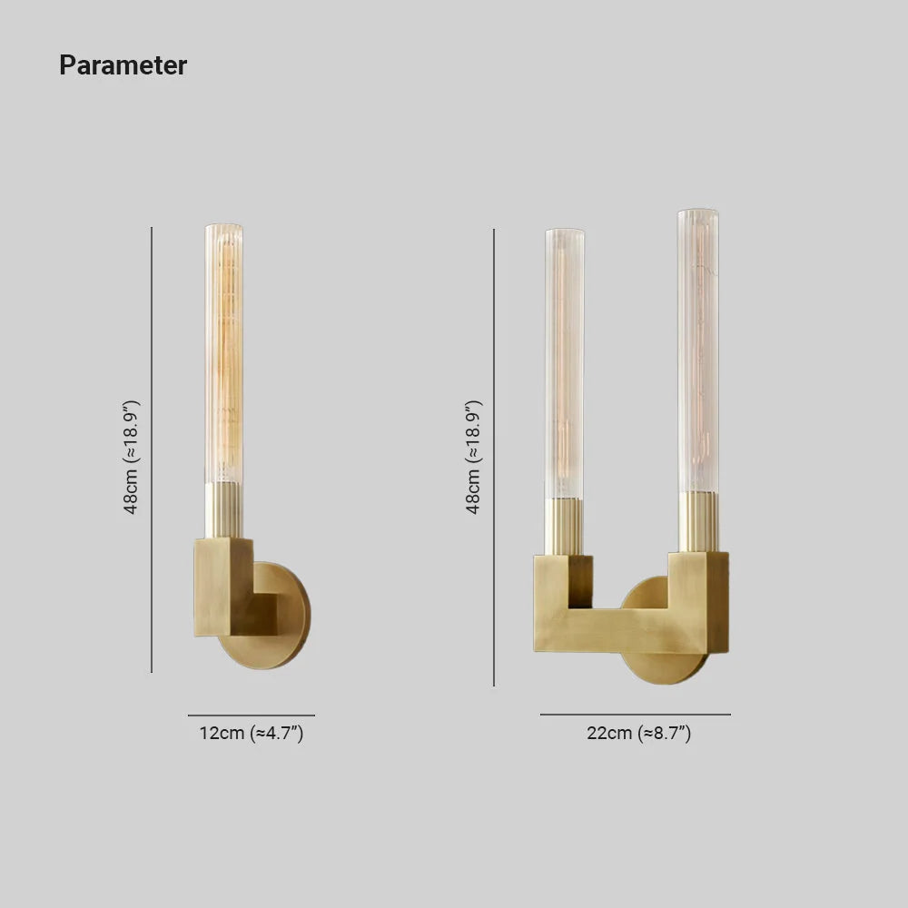 Wall Lamp | Metal & Glass Dimmable
