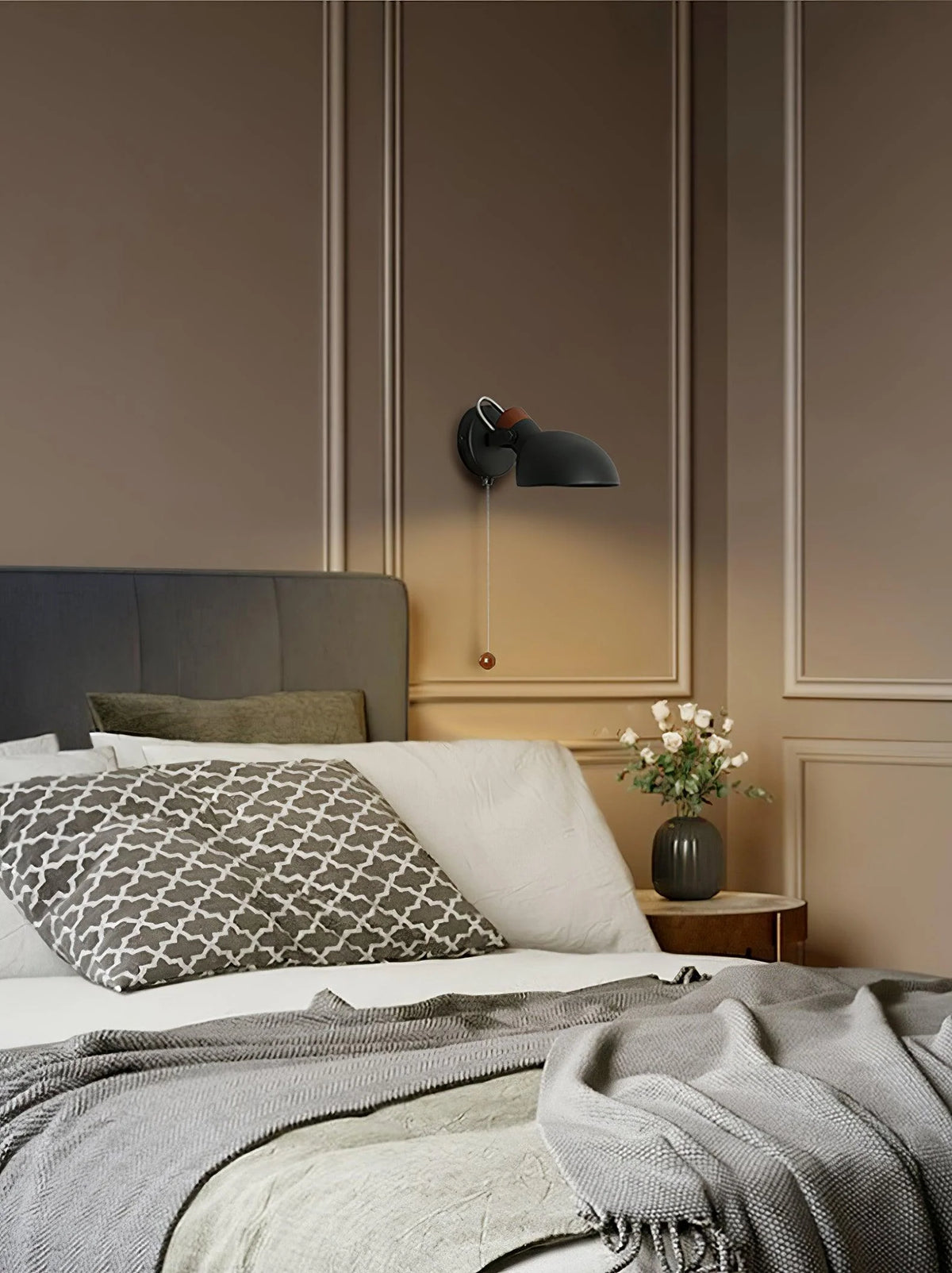 Wall Lamp | Metal Minimalist & E27/E26 Socket | 14 cm Diameter
