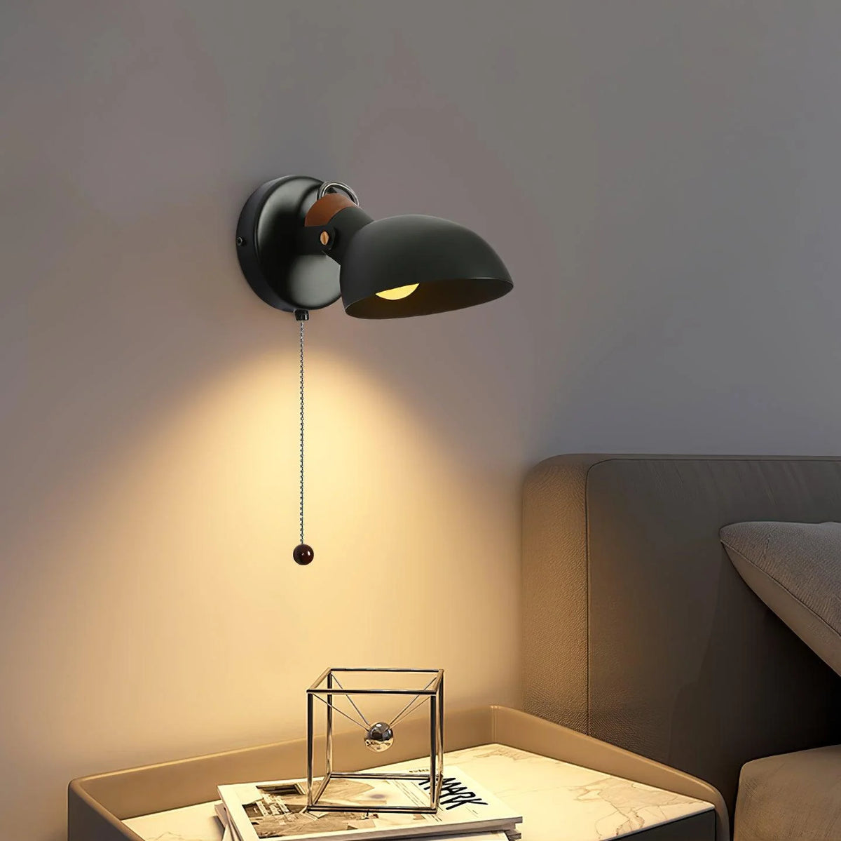 Wall Lamp | Metal Minimalist & E27/E26 Socket | 14 cm Diameter