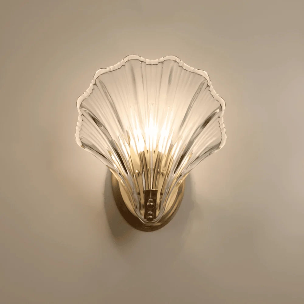 Wall Lamp | Minimalist Glass Shade & Button Switch | 20 cm Diameter