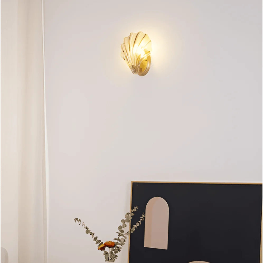 Wall Lamp | Minimalist Glass Shade & Button Switch | 20 cm Diameter
