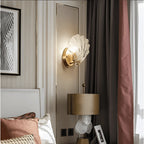 Wall Lamp | Minimalist Glass Shade & Button Switch | 20 cm Diameter